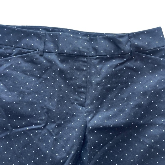 Liz Claiborne Career Petite Cropped Emma Classic Pants 10‎ Polka Dot Mid Rise - Picture 3 of 8
